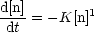 d[n]
----= - K[n]1
 dt
