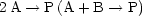 2A -->  P(A + B --> P)
