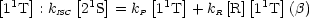 [1  ]    [ 1 ]     [1  ]       [ 1 ]
1 T  : kISC 2 S = kP 1 T + kR[R] 1 T (b)
