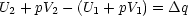 U2 + pV2- (U1 + pV1) = Dq
