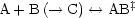 A + B (--> C) <--> AB ‡
