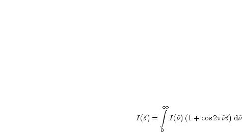        integral  oo 
I(d) =   I(~n)(1 +cos2p~nd) d~n
      0
