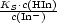 KS.c(HIn)-
 c(In-)