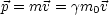 p = mv = gm0v
