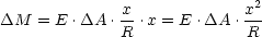                              2
DM  = E .DA  .x-.x = E .DA .x-
              R             R
