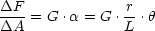 DF--           r-
DA = G .a = G .L .h
