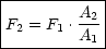 |-----------|
|        A2-|
|F2 = F1 .A1|
-------------
