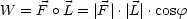 W  = F o L = |F|.|L |.cosf
