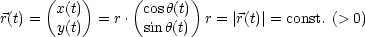       (x(t))      (cosh(t))
r(t) =  y(t) = r . sin h(t)  r = |r(t)|= const. (> 0)
