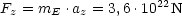 Fz = mE .az = 3,6.1022N
