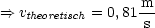                   m
==>  vtheoretisch = 0,81s-
