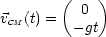         ( 0  )
vCM(t) = - gt
