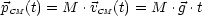 pCM(t) = M .vCM (t) = M .g.t
