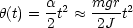 h(t) = at2  ~~  mgr-t2
      2     2J
