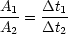 A1-= Dt1-
A2   Dt2
