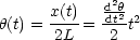             d2h
h(t) = x(t)-= dt2t2
      2L     2
