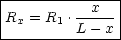 |--------------|
Rx = R1 .--x-- |
---------L---x--
