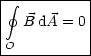 | gf ---------|
|  B dA = 0 |
|           |
-O----------
