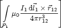  |_  integral             _| 
 |_   m I1dl1-r12 _| 
     0  4pr312
 P1
