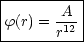 |---------|
|f(r) = A12|
-------r---
