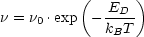           (      )
n = n0 .exp - ED-
             kBT
