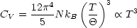               (  )
     12p4       T- 3   3
CV =   5  NkB   Q     oc  T
