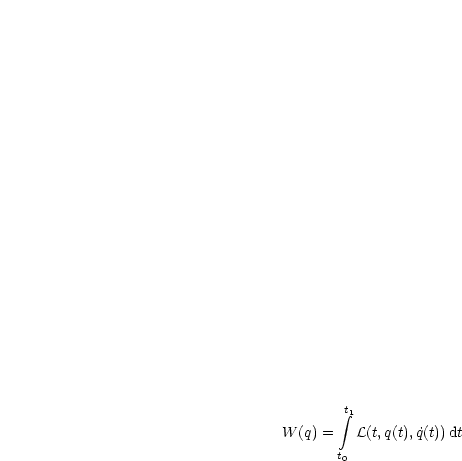         integral t1
W (q) =   L(t,q(t), ˙q(t))dt
       t0
