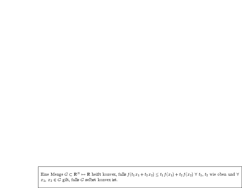 |----------------------------------------------------------------------------------------|
|                N                                                                       |
|Eine Menge G < R  '--> R hei t konvex, falls f(t1x1+ t2x2) < t1f(x1) +t2f(x2)  A  t1, t2 wie oben und  A 
|x1, x2  (-  G gilt, falls G selbst konvex ist.                                                  |
-----------------------------------------------------------------------------------------

