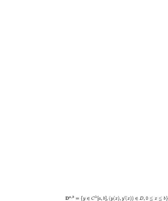 Da,b = {y  (-  C1[a,b],(y(x),y'(x))  (-  D,0 < x < b}
