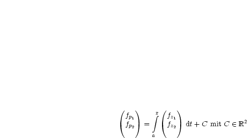 (   )      (   )
  fp1     integral x fz1
  fp2  =     fz2  dt+ C  mit C  (-  R2
         a
