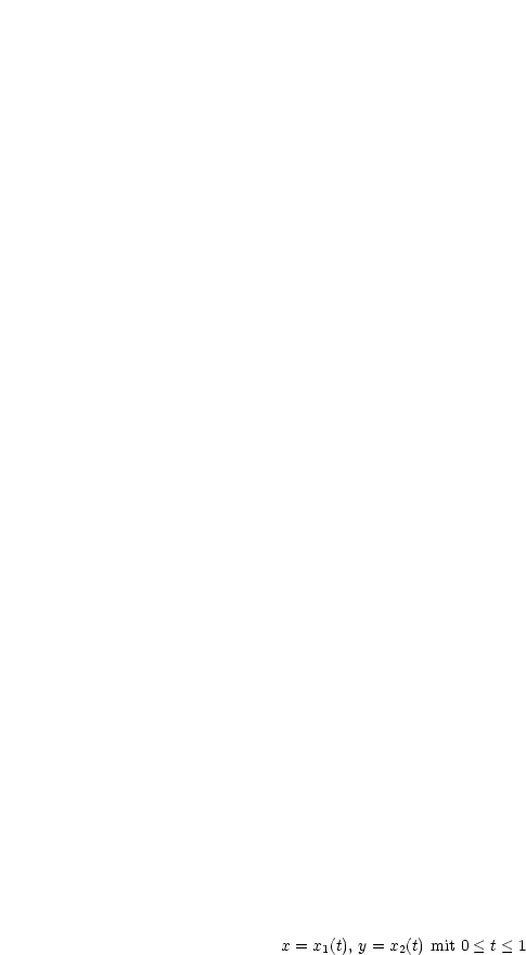 x = x1(t), y = x2(t) mit 0 < t < 1
