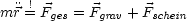     !
mr= Fges = Fgrav + Fschein
