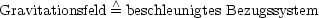 Gravitationsfeld  /\ = beschleunigtes Bezugssystem
