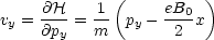      @H    1 (    eB0  )
vy = @p = m-  py- --2-x
       y
