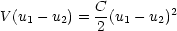             C-       2
V (u1 - u2) = 2 (u1 - u2)
