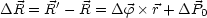        '
DR  = R - R = Df  r +DP0
