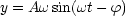 y = Aw sin(wt- f)
