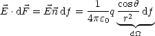 E .dF = En df = -1--q cosh-df
                4pe0  -r2  --
                        d_O_
