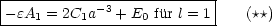 |------------3-------------|
--eA1-=-2C1a--+-E0-fur l =-1   (**)
