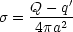          '
s = Q---q-
     4pa2
