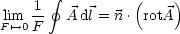        gf 
    1-          (    )
lFim'-->0 F   A dl = n. rotA
