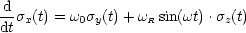 d-s (t) = w s (t)+ w sin(wt).s (t)
dt x      0 y     R         z
