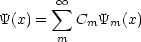         oo  sum 
Y(x) =    CmYm(x)
       m
