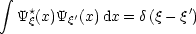  integral 
  Y*(x)Y '(x)dx = d(q- q')
   q    q
