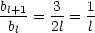 bl+1-=  3-= 1
 bl    2l   l
