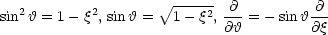   2        2        V~ ----2- @--       -@-
sin h = 1- q , sin h = 1 -q , @h = -sinh@q
