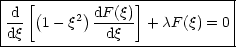 |-----------------------------|
| d [(    2)dF (q)]            |
|dq   1- q  --dq-  + cF(q) = 0|
------------------------------
