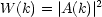 W (k) = |A(k)|2
