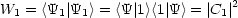W1 = <Y1|Y1> = <Y |1><1| Y > = |C1 |2
                                                                  

                                                                  
