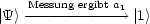    Messung ergibt a1
|Y> ------------->  |1>
